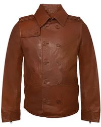 Zasta Studio - Boulevardier Classic Six Button Leather Jacket - Lyst
