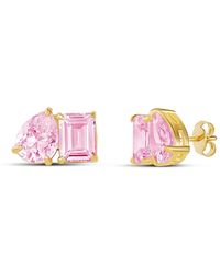 SHYMI - Two Stone Prong Set Earrings - Lyst
