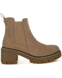 Rag & Co - Neutrals Vostok Suede Chunky Chelsea Boots - Lyst