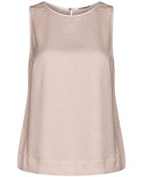 Oh!Zuza - Neutrals Echo Viscose Top Wide Straps - Lyst