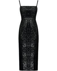 UNDRESS - Chloe Sequin Midi Cocktail Dress With Front Slit - Lyst