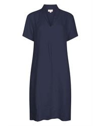 NoLoGo-chic - Elodie Short Sleeve Midi Dress Linen - Lyst