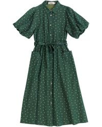 Louche - Lola Flower Dot Print Balloon Sleeve Shirtdress - Lyst