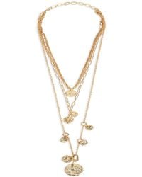 Saachi - Hammered Coin Dangle Necklace - Lyst