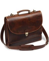 Dötch Leather - Yorke Leather Messenger Laptop Bag - Lyst