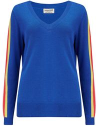 Sugarhill - Libby V Neck Sweater, Sports Stripe - Lyst