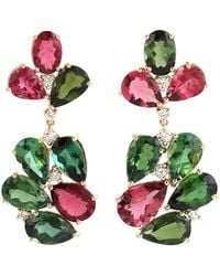Artisan - Tourmaline & Diamond Drop Earrings - Lyst