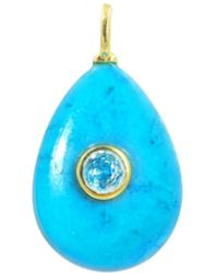 KAMARIA - Howlite Gemstone Pendant With Topaz - Lyst