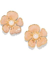 The Pink Reef - Neutrals Small Hand Painted Floral - Lyst