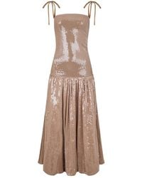 Amy Lynn - Neutrals Alexa Champagne Sequin Puffball Dress - Lyst
