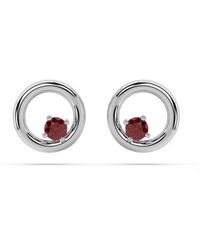 Onia - Round Ruby Donut Studs - Lyst