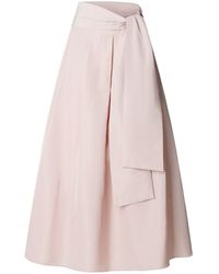 The Extreme Collection - Midi Skirt Taffeta With Waist Tie - Lyst