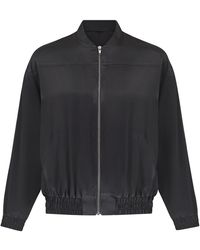 The Summer Edit - Poppy Silk Bomber Jacket - Lyst