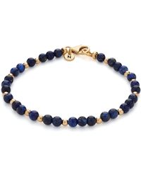 Nellou Jewellery - Lapis Lazuli Jewel Bead September Birthstone Bracelet Plated Sterling - Lyst