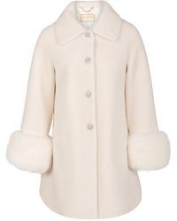 Santinni - Fairytale Wool Faux Fur Teddy Coat - Lyst