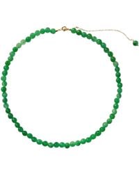 seree - Lime Jade Beaded Necklace - Lyst