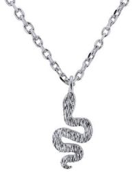 Bermuda Watch Company - Annie Apple Rio Sterling Silver Winding Snake Charm Pendant Necklace - Lyst
