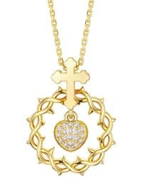 Vanimy - The Sacred Heart Dangle Pendant Necklace - Lyst