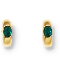 Undefined Jewelry - Mystic Gold & Green Hoop Earrings - Lyst