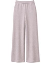 Fiora Muse - Wide Leg Cashmere Pants - Lyst