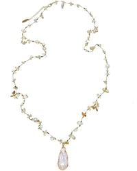 Farra - Citrine With Baroque & Bee Charms Multi-way Chain Necklace - Lyst