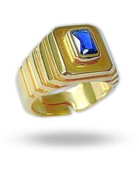 LINYA JEWELLERY - Octagon Stone Signet Ring - Lyst