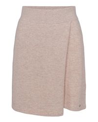 tirillm - Neutrals Anette Merino Wool Skirt With Wrap Front, Melange - Lyst