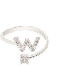 LÁTELITA London - Initial Ring W - Lyst