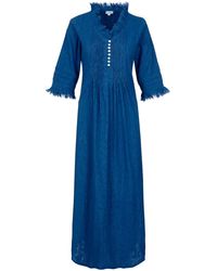 At Last - Cotton Annabel Maxi Dress In Hand Woven - Lyst