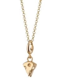 Lily Charmed - Plated Cheese Slice Charm Necklace - Lyst
