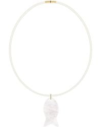 Adriana Pappas Designs - Quartz Fish Choker- Ivory Cord - Lyst