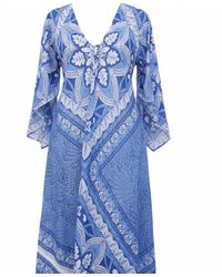 La Mandarine - Ibiza Kaftan Dress, Maxi Cotton Beach Kaftan - Lyst