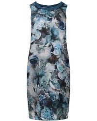 Conquista - Floral Print Sleeveless Dress With Hidden Zip - Lyst