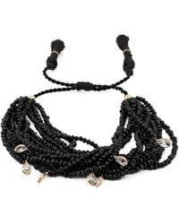 Ebru Jewelry - Crystal & Diamond Multi Strand Adjustable Bracelet - Lyst