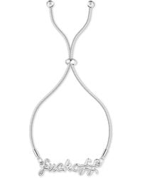 Rejected Hearts Club - Fuck Off Adjustable Bracelet - Lyst