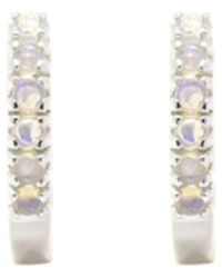 NASI SILVER - Adaya Huggie Hoops- Opal - Lyst