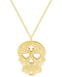 CarterGore - Small Sugar Skull Heart Eyes Pendant Necklace - Lyst