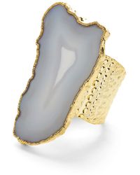 YAA YAA LONDON - Ultra Mega Gemstone Statement Ring - Lyst