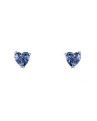 LÁTELITA London - Asscher Cut Heart Stud Earrings Tanzanite - Lyst