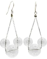 Laura Daili - Neutrals Mickey – Blown Glass Bubble Earrings - Lyst