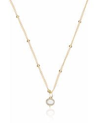 Lily & Roo - Pearl Lariat Necklace - Lyst