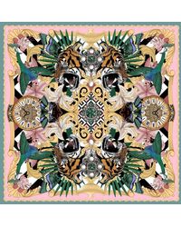 Emily Carter - Neutrals The Baroque Tiger Wool Scarf Xl - Lyst