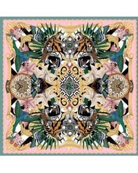 Emily Carter - Neutrals The Baroque Tiger Wool Scarf Xl - Lyst