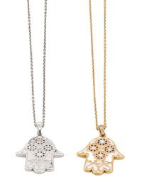 Ebru Jewelry - Pure Love Hamsa Necklace - Lyst
