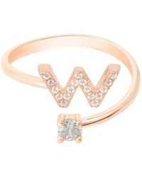 LÁTELITA London - Rose Initial Ring Rosegold W - Lyst