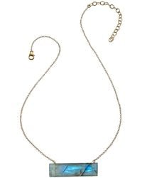 Heather Hawkins Jewelry - Float Custom Cut Bar Semi-Precious Baguette Gemstone Necklace - Lyst