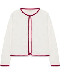 Peraluna - Desert Palm Palm Patterned Knit Cardigan - Lyst