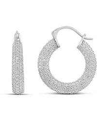 SHYMI - Thick Pave Hoops - Lyst