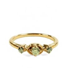 Belinda Jewelz - Peridot Vintage Triple Birthstone Ring - Lyst