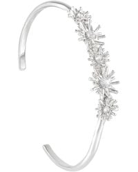 Grosse - Platinum & Crystal Bangle Bracelet, Series Bouquet - Lyst